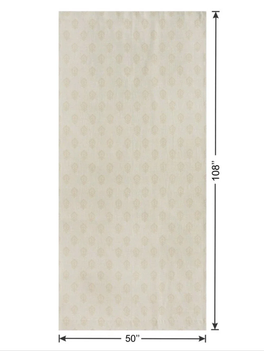 Better Homes & Gardens Floral Block Print Light Filtering Single Curtain Panel,